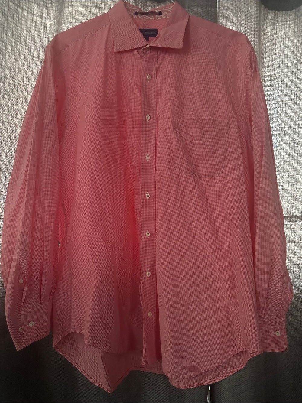 J. McLaughlin Pink Gingham Button-Down Shirt